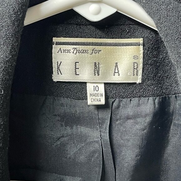 Ann Tjian for Kenar Black Wool Blazer Jacket Women’s Size 10 - Picture 3 of 4